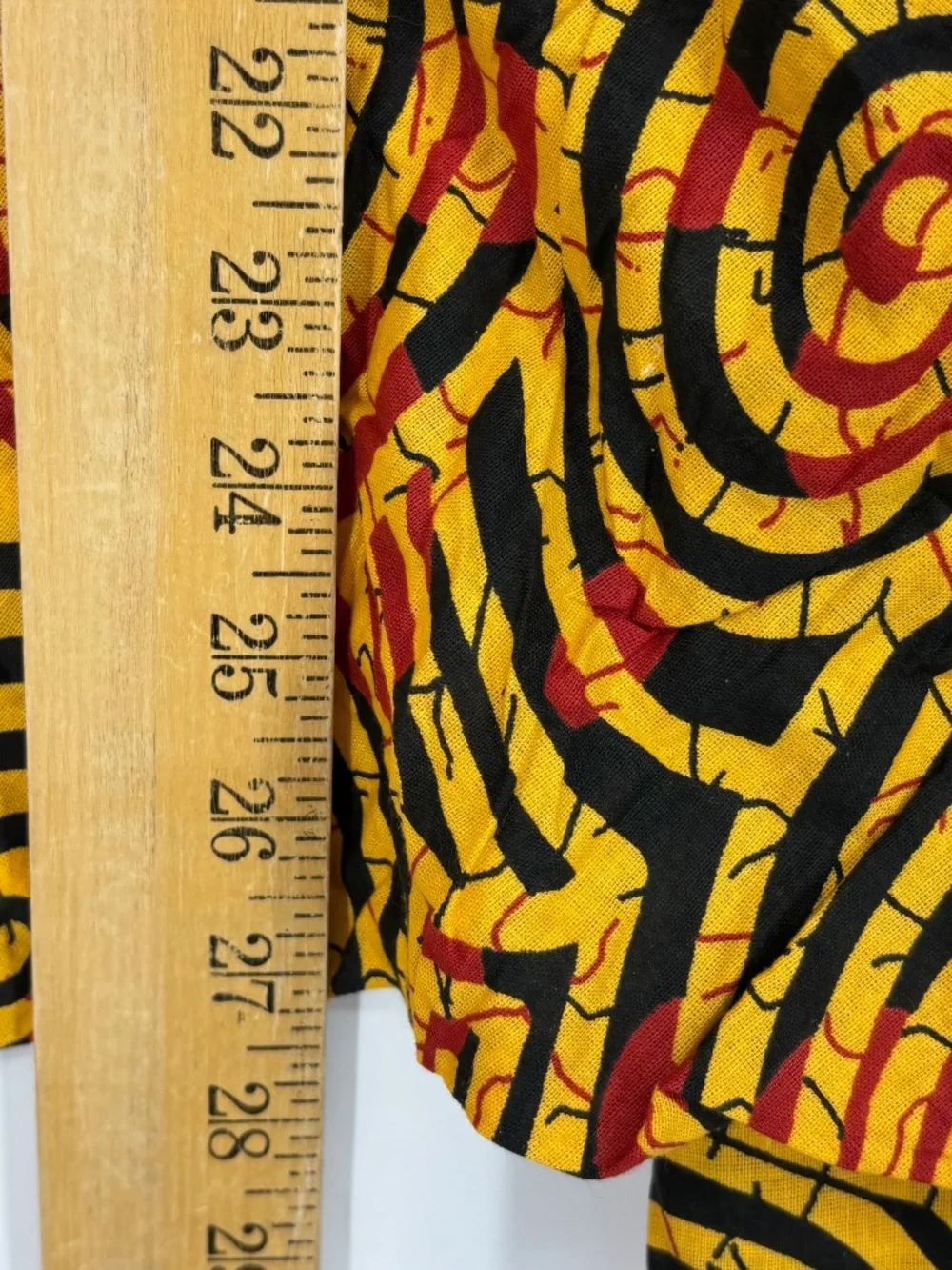 Sarjana Mens One Size Pull-On Harem Yoga Pants Gold Red Black Geometric Cotton - Picture 5 of 7